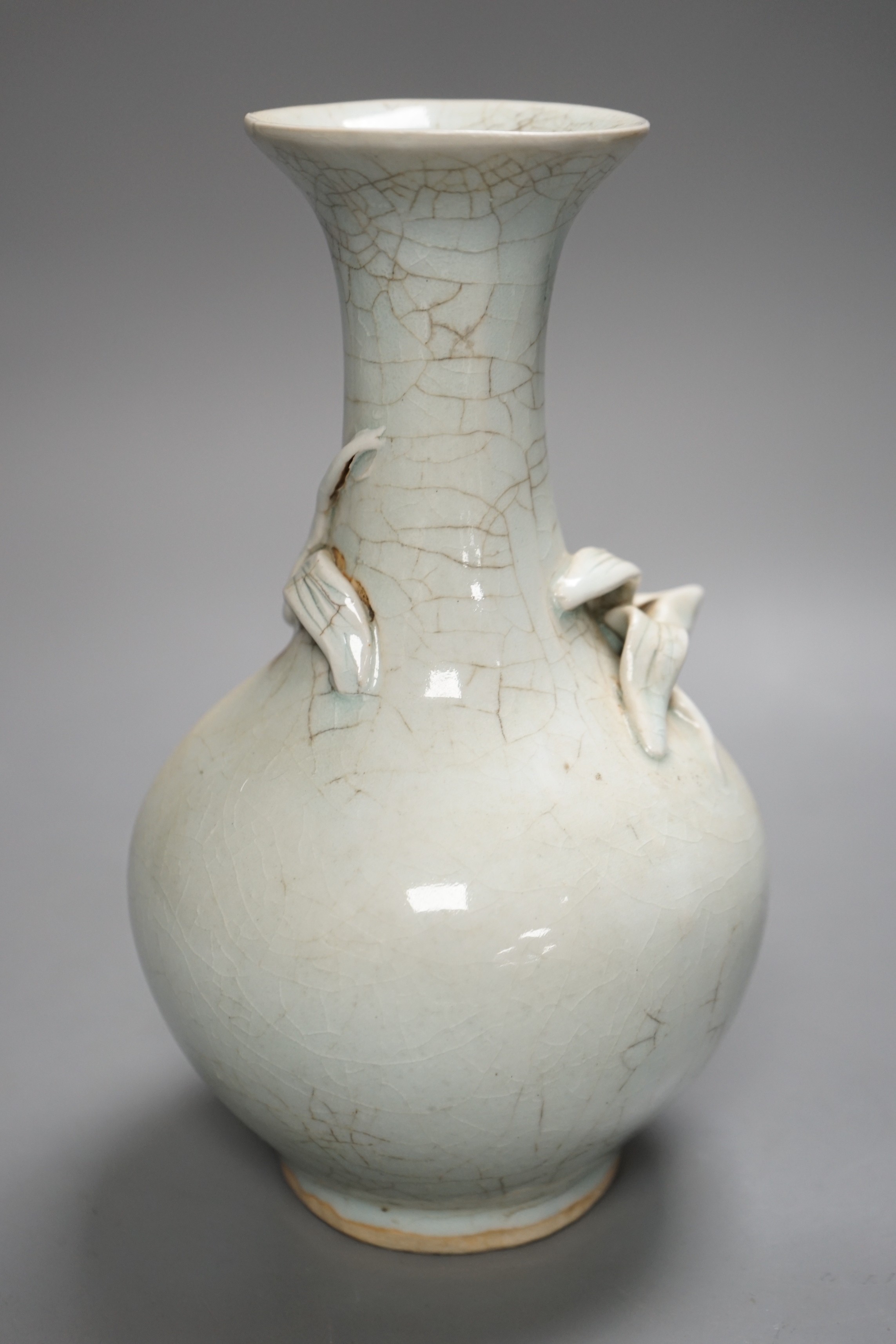 A Chinese qingbai type bottle vase, 22cm